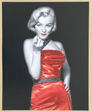 Lady in Red exhibition poster - Portrait - red dress - hollywood - movie star - celebrity - art print