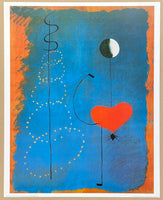 Joan Miro exhibition poster - Ballerina II - museum artist - art print - surrealism - love - offset litho - 1999
