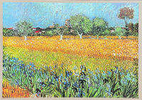 Vincent van Gogh exhibition poster - View of Arles with Irises - museum artist - art print - France - French landscape - field