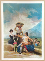 Francisco Goya exhibition poster - La Vendange - museum artist - vintage art print - 1970s - Spanish painter