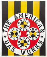 Robert Indiana exhibition poster - The American Gasworks - Pop Art - contemporary art - rare and collectible art print - 1970s