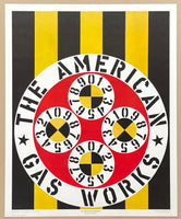 Robert Indiana exhibition poster - The American Gasworks - Pop Art - contemporary art - rare and collectible art print - 1970s