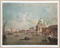 Francesco Guardi exhibition poster - Santa Maria della Salute - Venice - museum artist - early art print - 1969