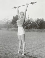 Marilyn Monroe exhibition poster - Fitness II - Gym work-out - Hollywood - black white photography - offset lithograph - art print