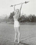 Marilyn Monroe exhibition poster - Fitness II - Gym work-out - Hollywood - black white photography - offset lithograph - art print