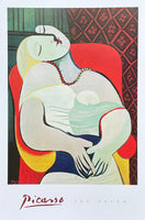 Pablo Picasso exhibition poster - The dream - sleeping lady - female portrait - museum artist - art print - excellent
