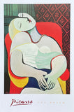 Pablo Picasso exhibition poster - The dream - sleeping lady - female portrait - museum artist - art print - excellent