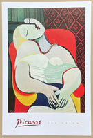 Pablo Picasso exhibition poster - The dream - sleeping lady - female portrait - museum artist - art print - excellent