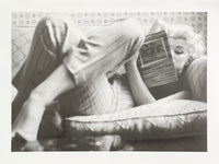 Marilyn Monroe exhibition poster - Reading a book - Hollywood - romantic - photography - offset lithograph - art print