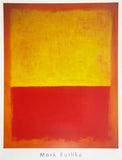 Mark Rothko exhibition poster - No 12, 1954 - yellow - red - American - museum artist - art print - 1998
