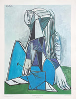 Pablo Picasso exhibition poster - Sylvette - Portrait of Mlle D. - very early and highly collectible art print - 1960s
