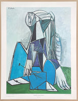 Pablo Picasso exhibition poster - Sylvette - Portrait of Mlle D. - very early and highly collectible art print - 1960s