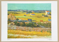 Vincent van Gogh exhibition poster - The Harvest - museum artist - art print - 1970s