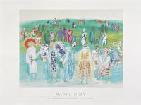 Raoul Dufy exhibition poster - Les Mannequins de Poiret aux Courses - Paris - Fashion - museum artist - art print - offset litho - 1989