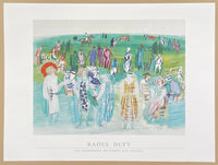 Raoul Dufy exhibition poster - Les Mannequins de Poiret aux Courses - Paris - Fashion - museum artist - art print - offset litho - 1989