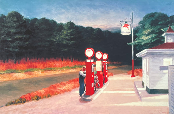 Edward Hopper exhibition poster - Gas Station, 1940 - museum artist - art print - American Scene