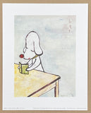 Yoshistomo Nara exhibition poster - Do not Disturb - reading dog - museum artist - art print - Japanese Pop Art - excellent