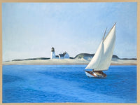 Edward Hopper exhibition poster - The long leg - The sailing boat - museum artist - art print - offset lithograph