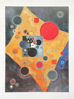 Kandinsky exhibition poster - Accent in Pink - Akzent in Rosa - museum artist - art print - cubism - 1996