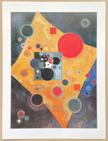 Kandinsky exhibition poster - Accent in Pink - Akzent in Rosa - museum artist - art print - cubism - 1996