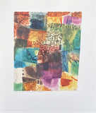 Paul Klee exhibition poster - Erinnerung an einen garten - museum artist - art print - cubism - offset lithograph - 1987