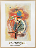 Kandinsky exhibition poster - hommage a Grohmann - museum artist - art print - golden letters - offset lithograph