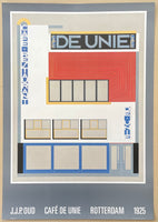 JJP Oud exhibition poster - Cafe De Unie - Rotterdam - Dutch Art Movement De Stijl -museum artist - art print - architect - architecture