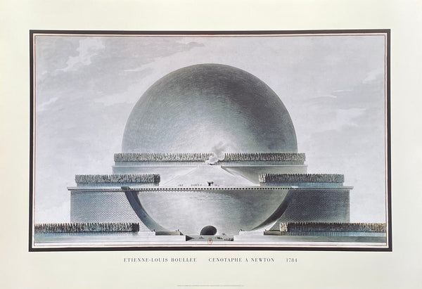 Etienne-Louis Boullee exhibition poster - The Cenotaph for Newton - monument museum artist - art print - architect - historical architecture