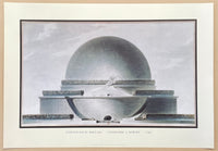 Etienne-Louis Boullee exhibition poster - The Cenotaph for Newton - monument museum artist - art print - architect - historical architecture