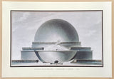Etienne-Louis Boullee exhibition poster - The Cenotaph for Newton - monument museum artist - art print - architect - historical architecture
