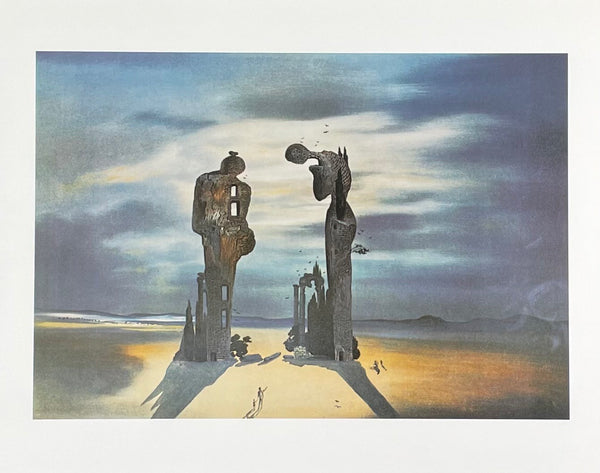 Salvador Dali poster - Reminescence archeologique de l'angelus de millet - surrealist - museum artist - art print - offset lithograph