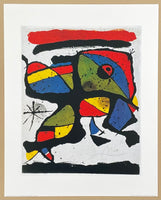 Joan Miro exhibition poster - Composition - animal - figure - museum artist - art print - surrealism - offset litho - 1999