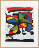 Joan Miro exhibition poster - Composition - animal - figure - museum artist - art print - surrealism - offset litho - 1999