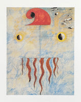 Joan Miro exhibition poster - Head of a Catalan peasant - museum artist - art print - surrealism - offset litho - 1999