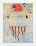 Joan Miro exhibition poster - Head of a Catalan peasant - museum artist - art print - surrealism - offset litho - 1999
