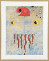 Joan Miro exhibition poster - Head of a Catalan peasant - museum artist - art print - surrealism - offset litho - 1999