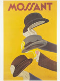 Leonetto Cappiello exhibition poster - Mossant - hats - fashion - museum artist - art print - reproduction - 1997