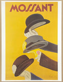 Leonetto Cappiello exhibition poster - Mossant - hats - fashion - museum artist - art print - reproduction - 1997