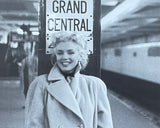 Marilyn Monroe exhibition poster - Grand Central Station - Hollywood - movie star - celebrity - black white photography - art print