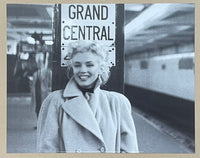 Marilyn Monroe exhibition poster - Grand Central Station - Hollywood - movie star - celebrity - black white photography - art print