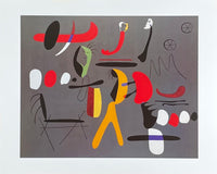Joan Miro exhibition poster - Peinture d'apres collage, 1933 - museum artist - art print - surrealism - offset litho - 1999
