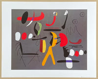 Joan Miro exhibition poster - Peinture d'apres collage, 1933 - museum artist - art print - surrealism - offset litho - 1999