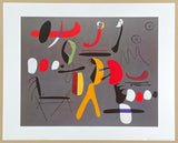 Joan Miro exhibition poster - Peinture d'apres collage, 1933 - museum artist - art print - surrealism - offset litho - 1999