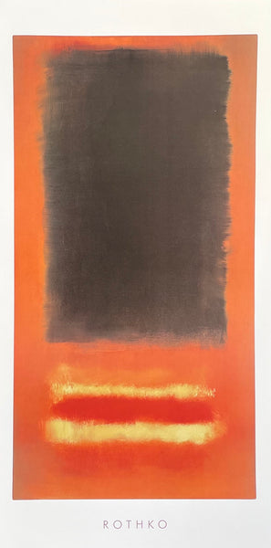 Mark Rothko exhibition poster - Untitled, 1950 - offset lithograph - red - black - museum artist - art print - 2003