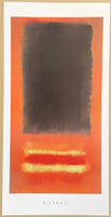 Mark Rothko exhibition poster - Untitled, 1950 - offset lithograph - red - black - museum artist - art print - 2003