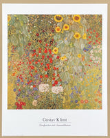 Gustav Klimt exhibition poster - Garden wit Sunflowers - museum artist - art print - offset litho