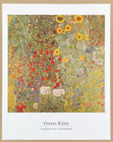 Gustav Klimt exhibition poster - Garden wit Sunflowers - museum artist - art print - offset litho