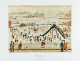 LS Lowry exhibition poster - Children's Playground - museum artist - art print - offset litho