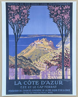 Geo Dorival exhibition poster - La Cote d'Azur - France - French Tourism - decorative art print - reproduction
