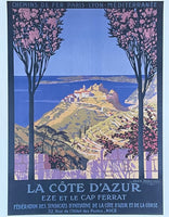 Geo Dorival exhibition poster - La Cote d'Azur - France - French Tourism - decorative art print - reproduction